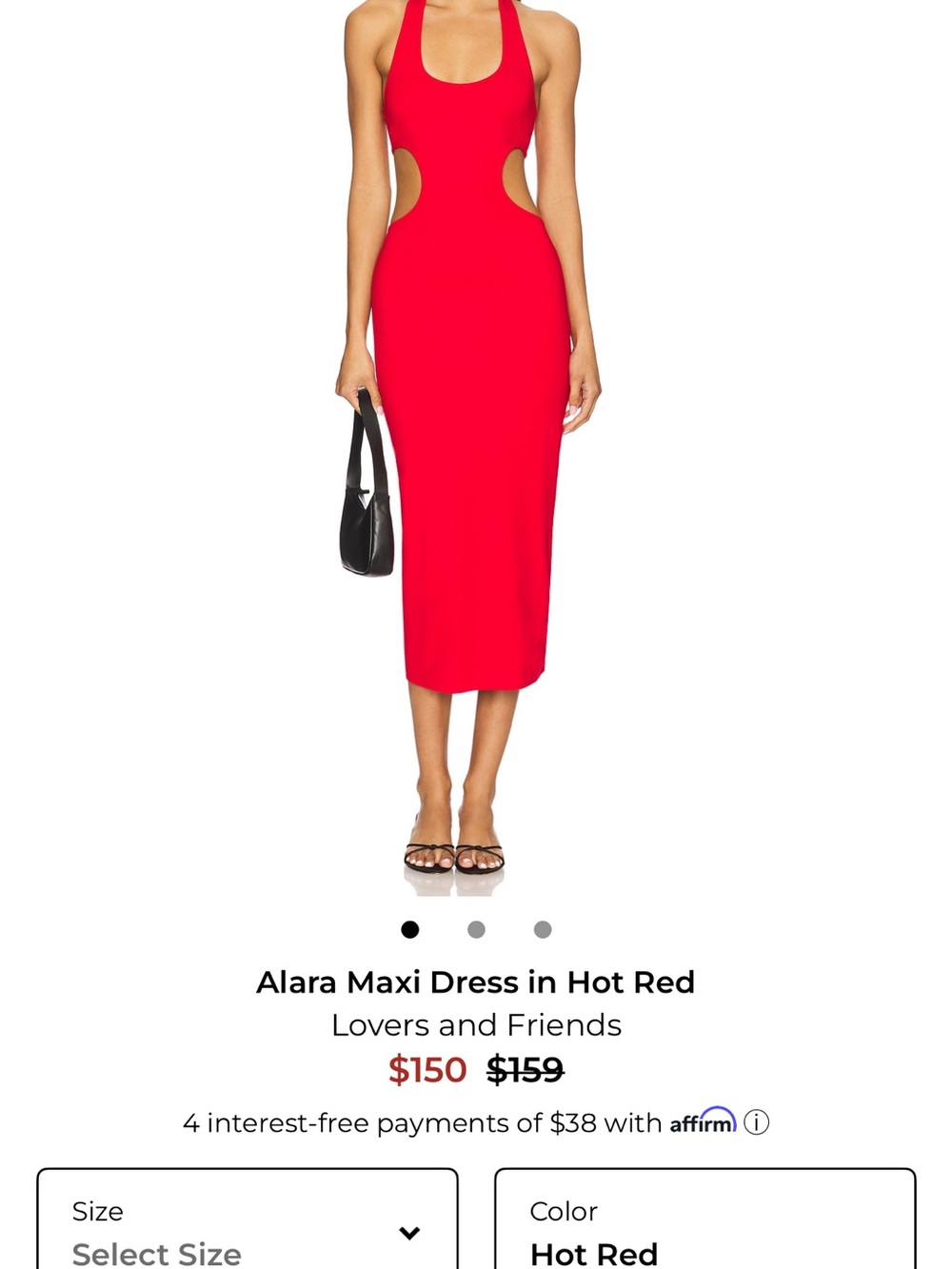 Lovers + Friends Alara Maxi Dress in Hot Red